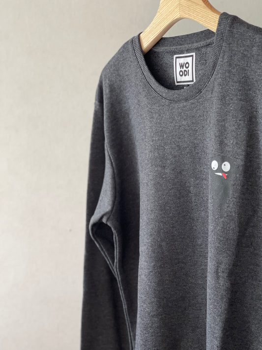 Beautifully crafted crewneck, with a classic, raglan-sleeved cut. Crafted from cotton and polyester blend. Raglan sleeves, ribbed trims and with teddy character print.Front Side