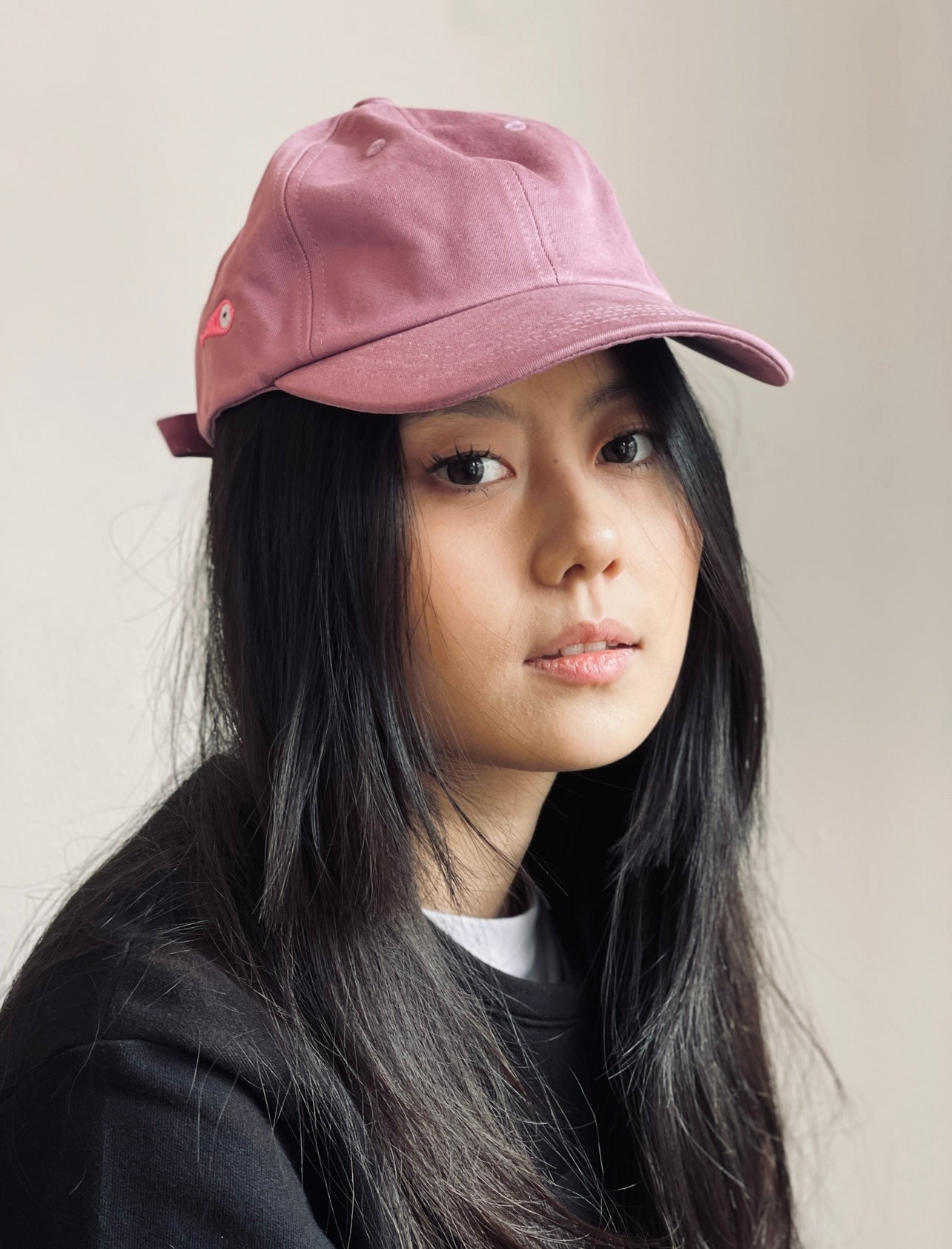 Cap Classic "Fish"  Slightly curved brim  Fish embroidery on the side  Label on the back  Buckle to adjust the fit  3 Colors available :   Light Blue  Grape Purple ( darker color than the sweet potato purple )  Sweet Potato Purple ( lighter color than the grape purple )  100 % cotton  One size Back Side